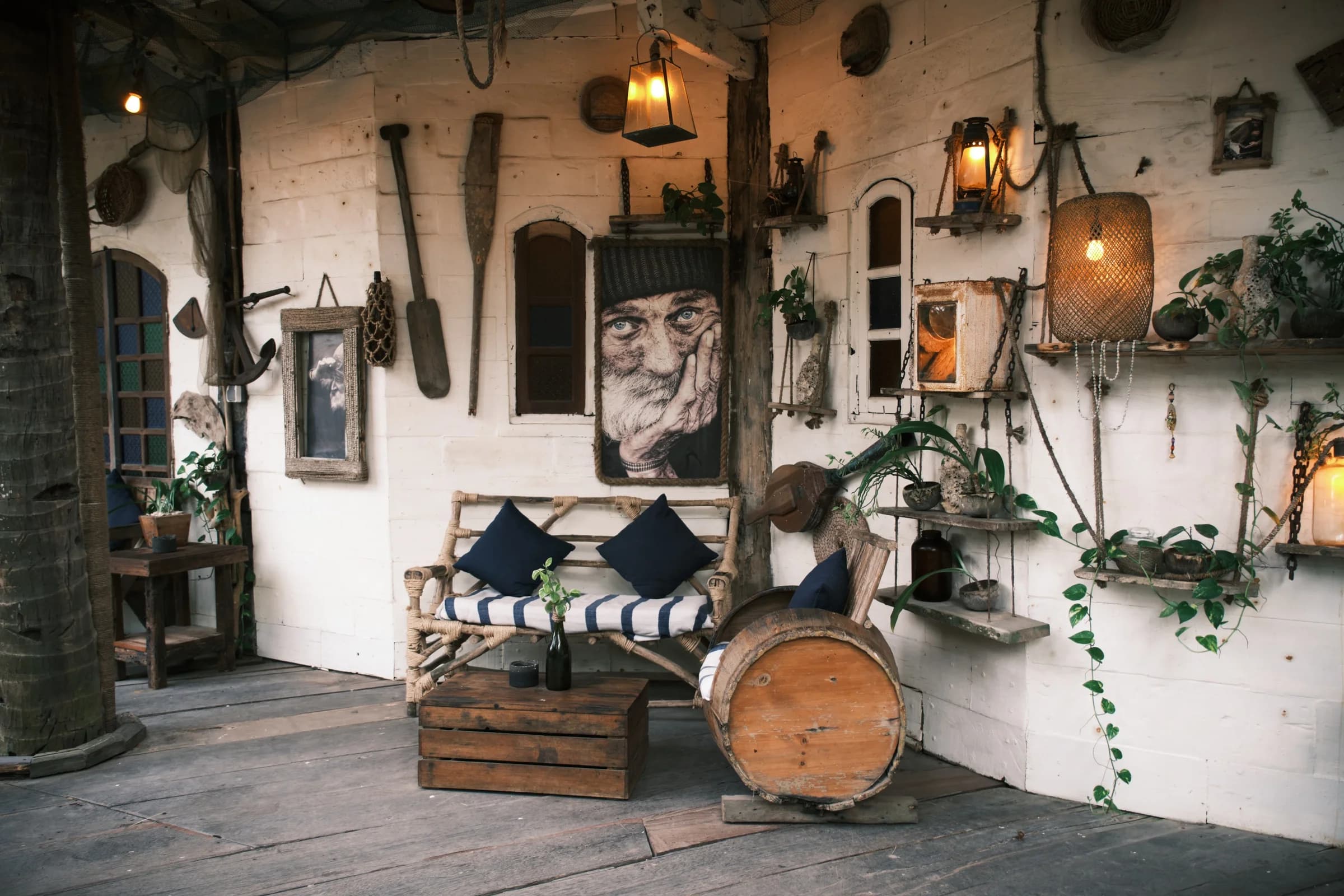 Rustic Corner of a Seaside Tavern